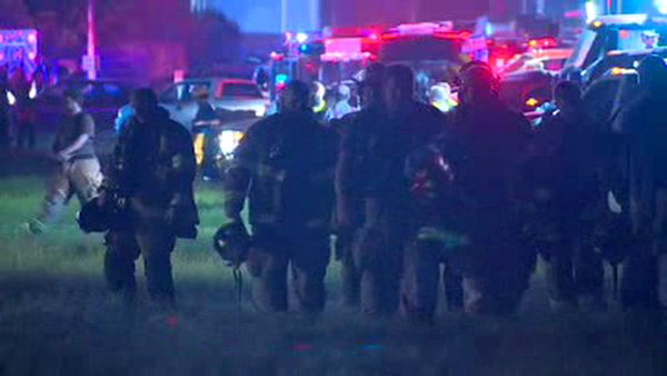 Firefighters from across North and Central Texas converged on West, Texas after an explosion at a fertilizer plant on April 17, 2013.