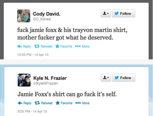 Jamie Foxx TM racist tweets