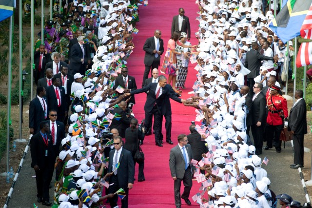 Michelle Obama, Salma Kikwete, Jakaya Kikwete, Barack Obama